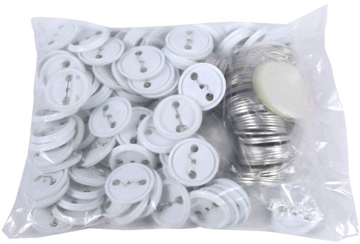 aladdien - Doe-het-zelf badges - 500 stuks - Perfect voor kleding en woondecoratie - 44 mm metalen deksel - Personaliseerbaar - Handig voor creatiev..