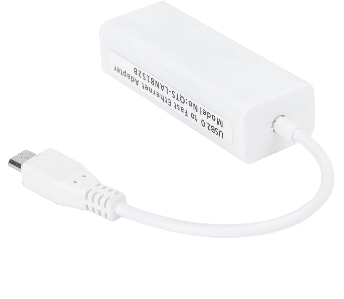 ONF3 - Micro USB Naar RJ45 Ethernet Netwerkkaartadapter - Gigabit Ethernet-poort - Compact formaat - Full Duplex 10/100 Mbps - Uitbreiding van n...