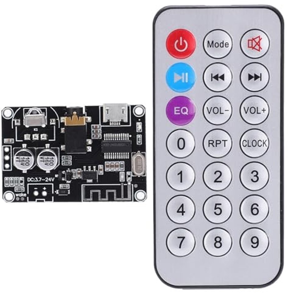 ONF3 - Bluetooth Audio Receiver - Met Afstandsbediening - Krachtige Stereo Power Amplifier - Geschikt voor muziekstreaming - Draadloze audio - C...