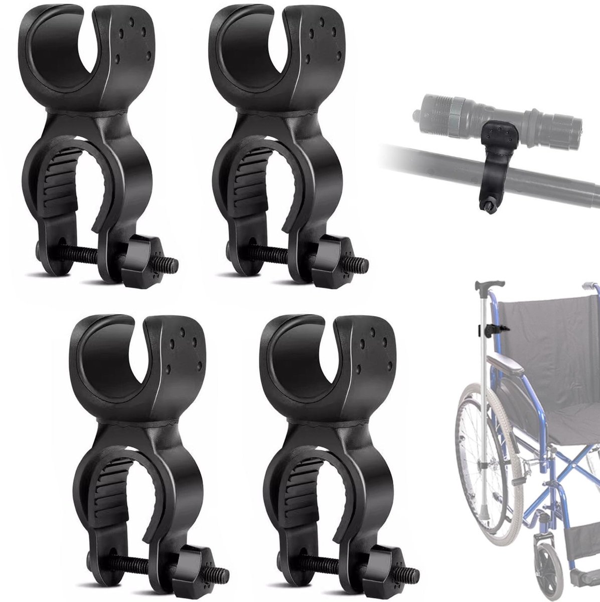 aladdien - Rotating Walker Stick Holder - Multifunctionele Stoelaccessoires - Rubber - Stevige steun - Handige houder - Voor gebruik binnenshuis - Z..