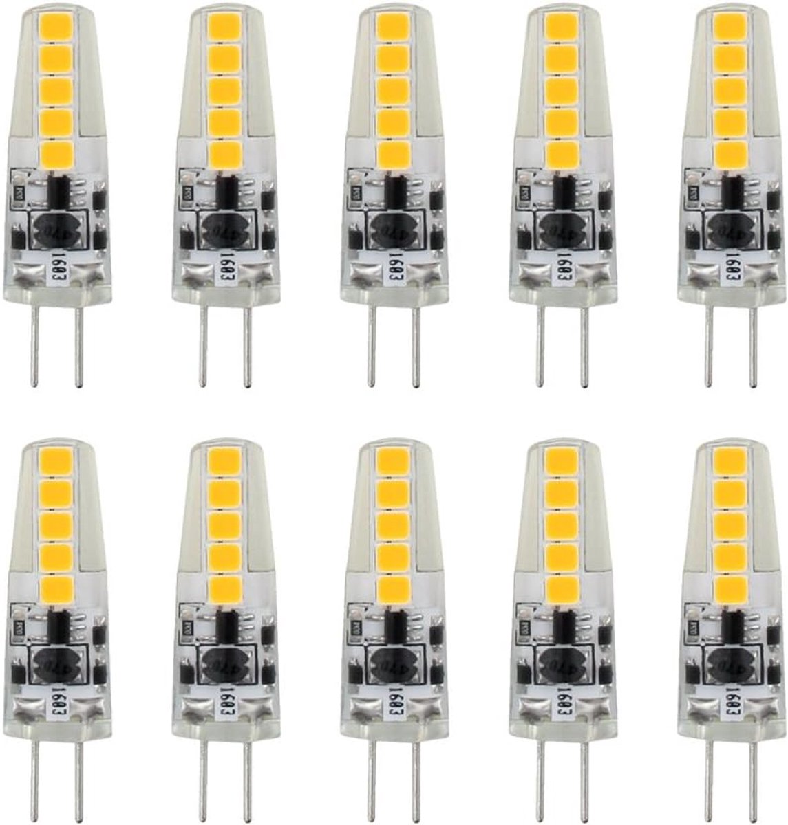 LED-lampen pennenfitting G4 2W 210 lumen 3000 K - 10 stuks