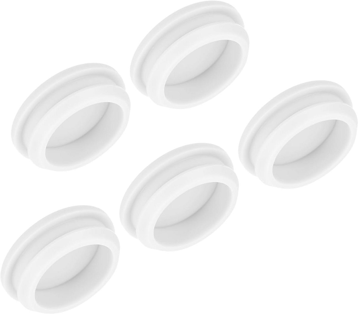 Siliconen Afdekdoppen - Ronde Pluggen - Gaten Afsluiten - Hoge Elasticiteit - 5 Stuks - Wit