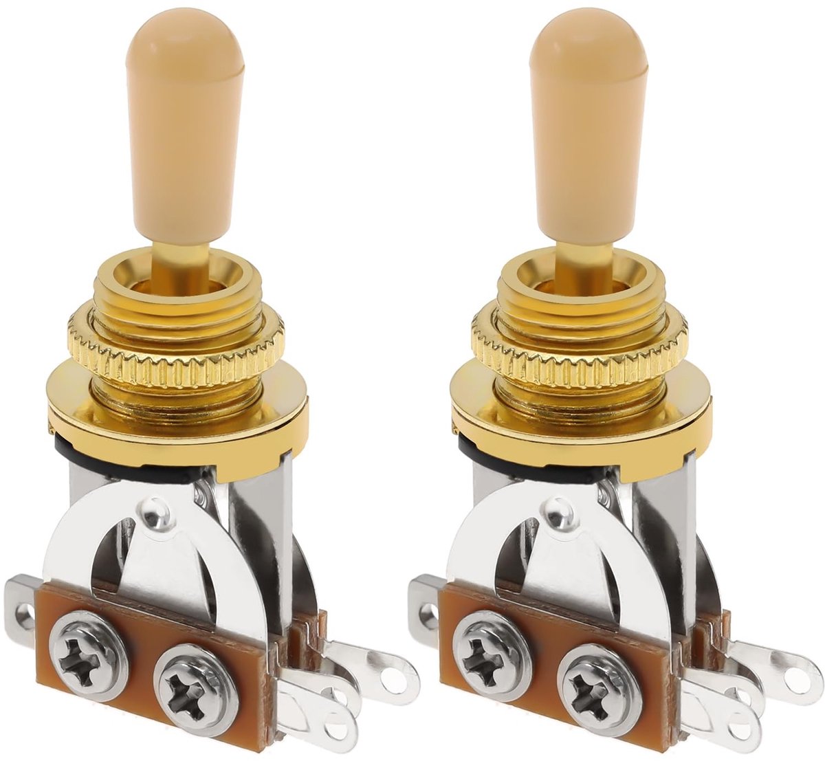 ONF3 - Elektrische Gitaar Tuimelschakelaar - 3-Weg Schakelaar - Goud - Pickup Selector - Geschikt voor Les Paul Stijl - 2 Stuks