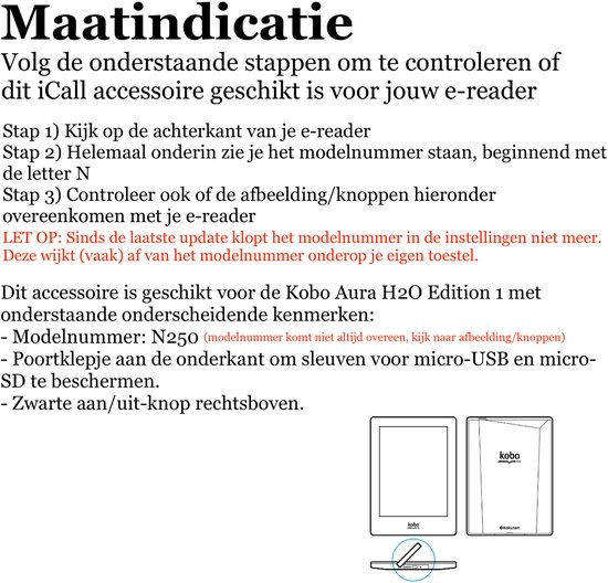 Hoes geschikt voor Kobo Aura Edition 1 - Book Case met Handgreep & Kickstand - Auto/Wake - Zwart van Merkloos — afbeelding 4