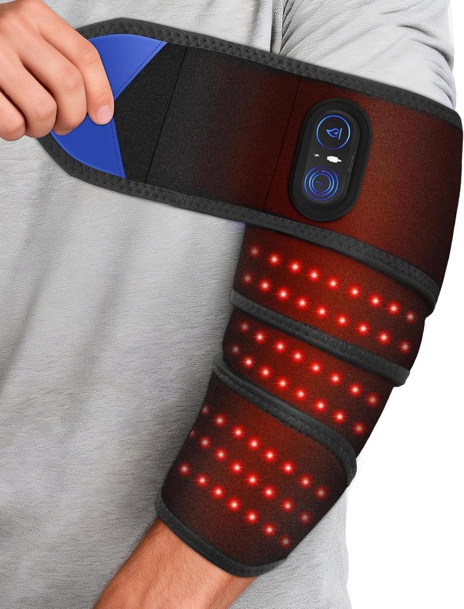 Verwarmingskussen Arm - Body Wrap - Spierontspanning - Oplaadbare Batterij - 3 Warmtestanden - Zwart