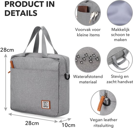 Brisby 4 Laags Geïsoleerde Koeltas - Lunchtas 7 liter - Lichtgrijs van Brisby — afbeelding 4