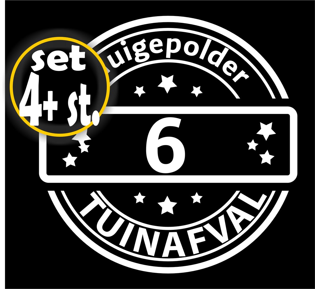 Jerma - Kliko stickers - set van 4 samen met 4x huisnummer