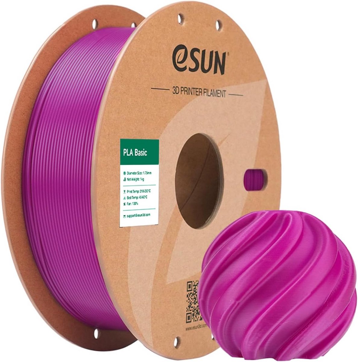 PLA Filament 1.75mm Paars 1KG voor 3D Printer, Hoge Nauwkeurigheid
