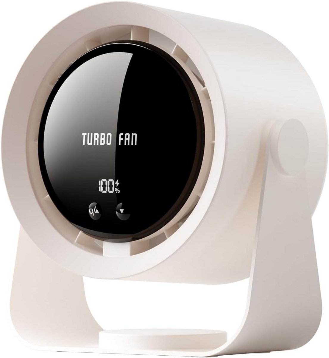 Oplaadbare USB Tafelventilator met Digitaal Display en 5 Snelheden