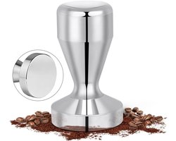 Koffiestamper, 51 mm Espresso Koffiepers Roestvrij Staal Zilver Sabotage Coffeeshop Benodigdheden