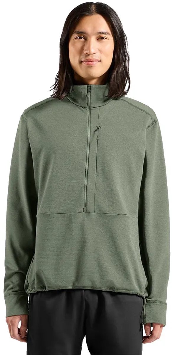 Odlo Grid Fleece Met Halve Rits Man Shadow Melange