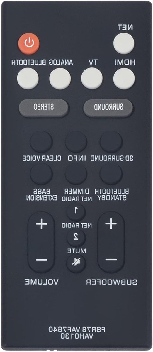 Afstandsbediening Vervangen - Universele Afstandsbediening - Soundbar Bediening - Geen Programmering Nodig - 10 Meter Bereik - Zwart