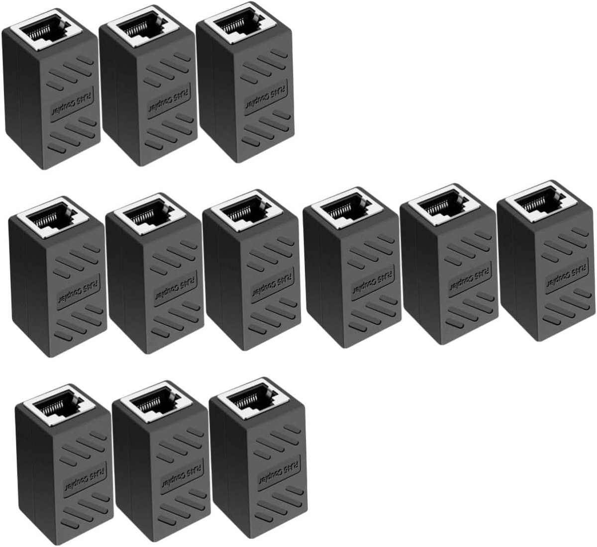 Ethernet Koppeling - Kabel Verlengstuk - Netwerk Uitbreiding - Zinklegering Constructie - 3.5 x 2 cm - Zwart