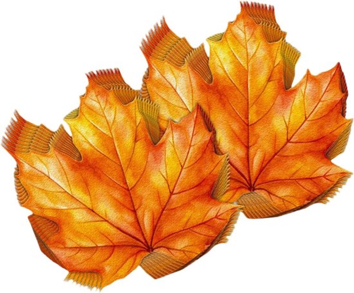 Papieren servetten herfstblad - 40 stuks - ideaal voor Thanksgiving decoratie