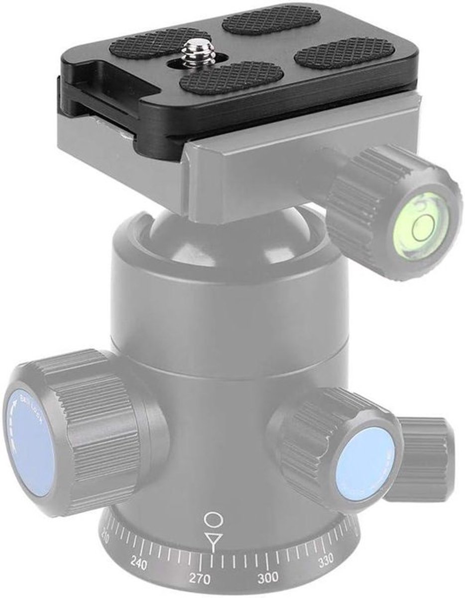 Snelkoppelingsplaat voor camera met riemgesp - Aluminium UNC1 / 4 schroef - Balhoofdstatief
