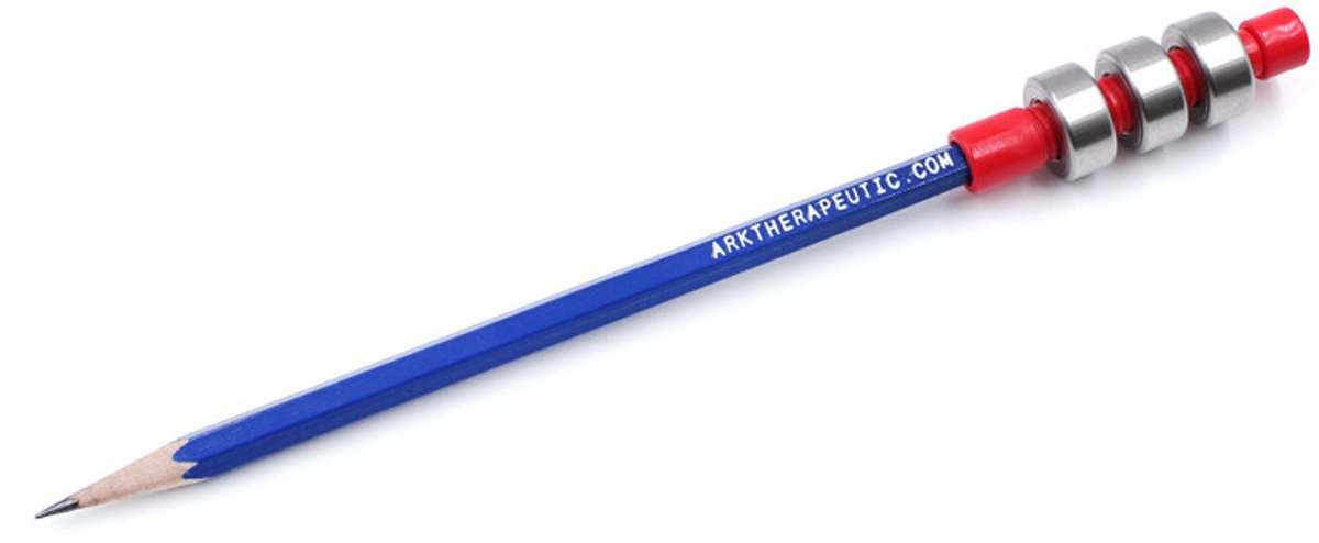 ARK Therapeutic gewogen potlood set verstelbaar gewicht rood sensorisch speelgoed.