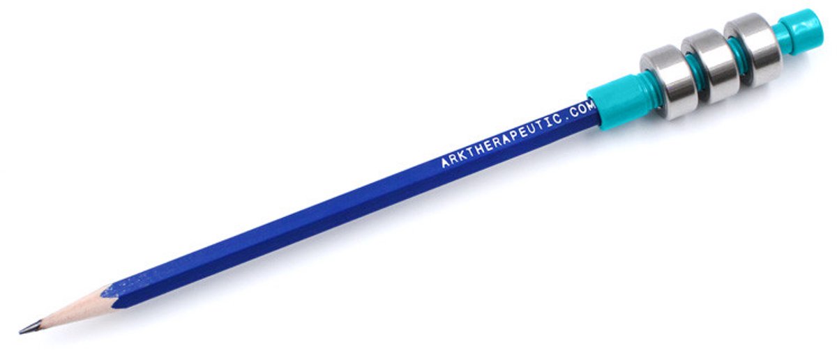 ARK Therapeutic schrijfset potlood verstelbaar gewicht teal sensorisch.