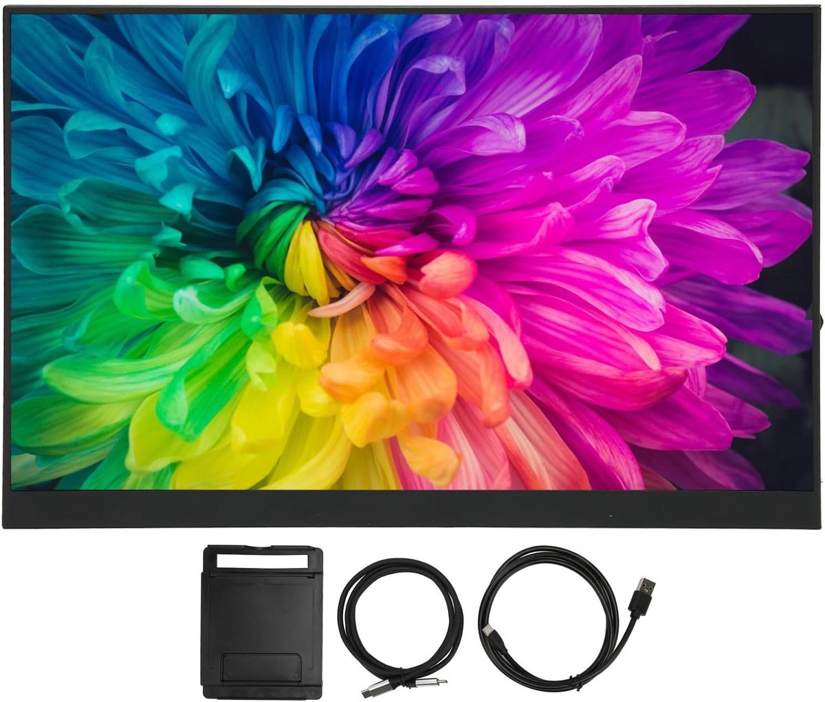 Draagbare Monitor - Touchscreen Scherm - Werk en Gaming - Dubbele Luidsprekers - 16 inch - Zwart