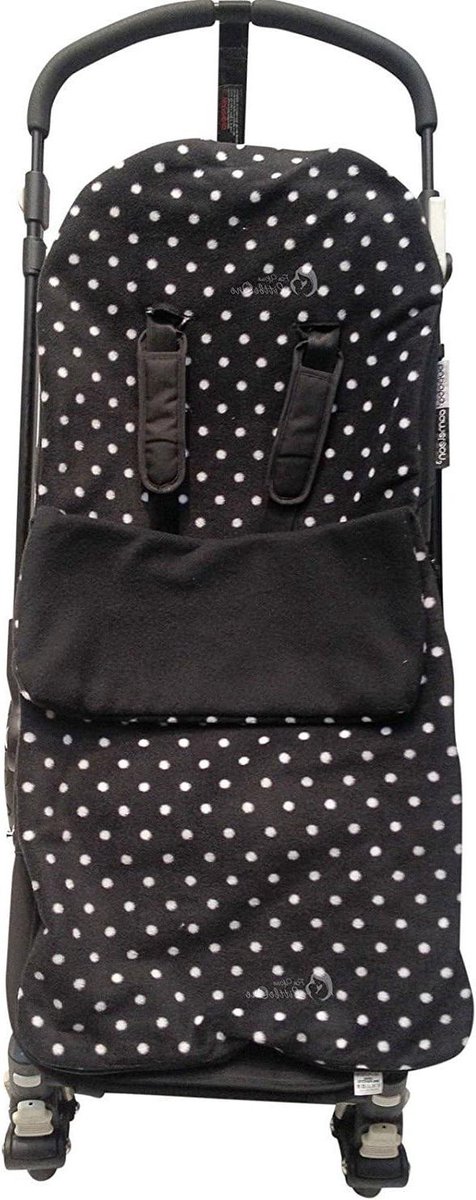 Baby Voetenzak - Universele Toes - Wandelwagen Comfort - 2-in-1 Ontwerp - 90x40 cm - Zwart Stippen