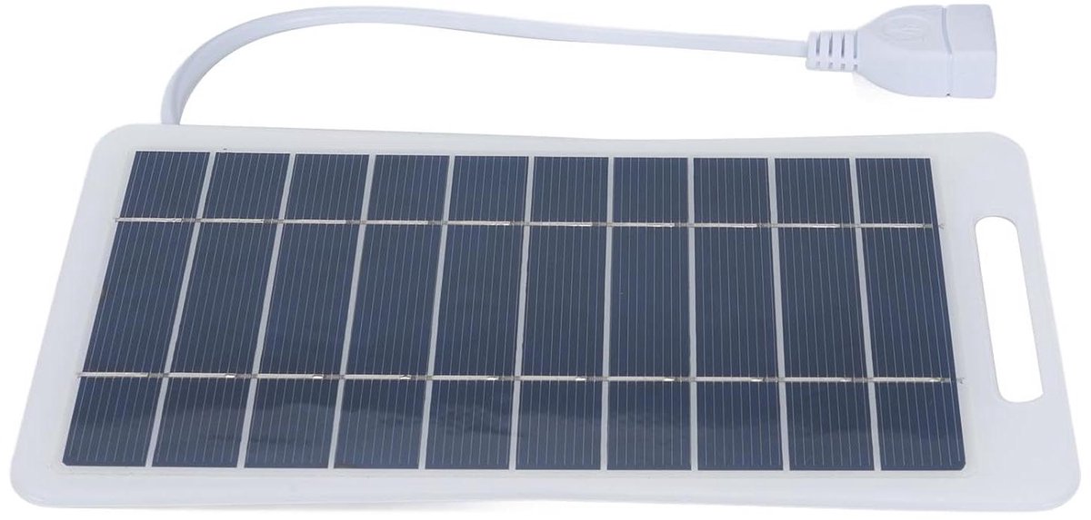 Draagbaar Zonnepaneel - Zonneoplader USB - Outdoor Activiteiten - Hoge Efficiëntie - 9.5 x 16.5 cm - Zwart
