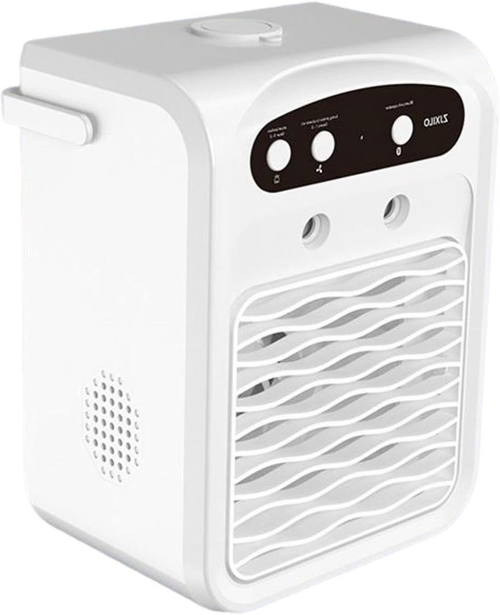 Mobiele Airco - Luchtkoeler - Ruimte Koelen - Met Muziek - 1 Liter Reservoir - Wit