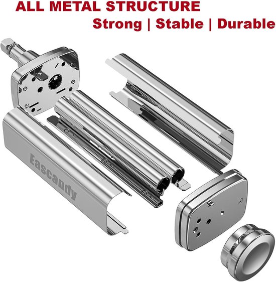 Pastawal Accessoire - Deegrol Opzetstuk - Zelf Pasta Maken - 8 Dikte Niveaus - 0.3-2mm - Zilverkleurig — afbeelding 4