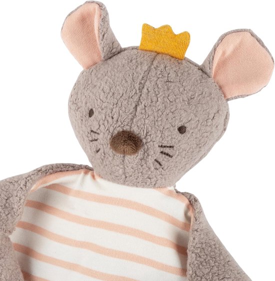 Knuffeldoek Muis - Zachte Metgezel - Baby Geborgenheid - Gevarieerde Stoffen - 0-36 Maanden - Roze — afbeelding 3