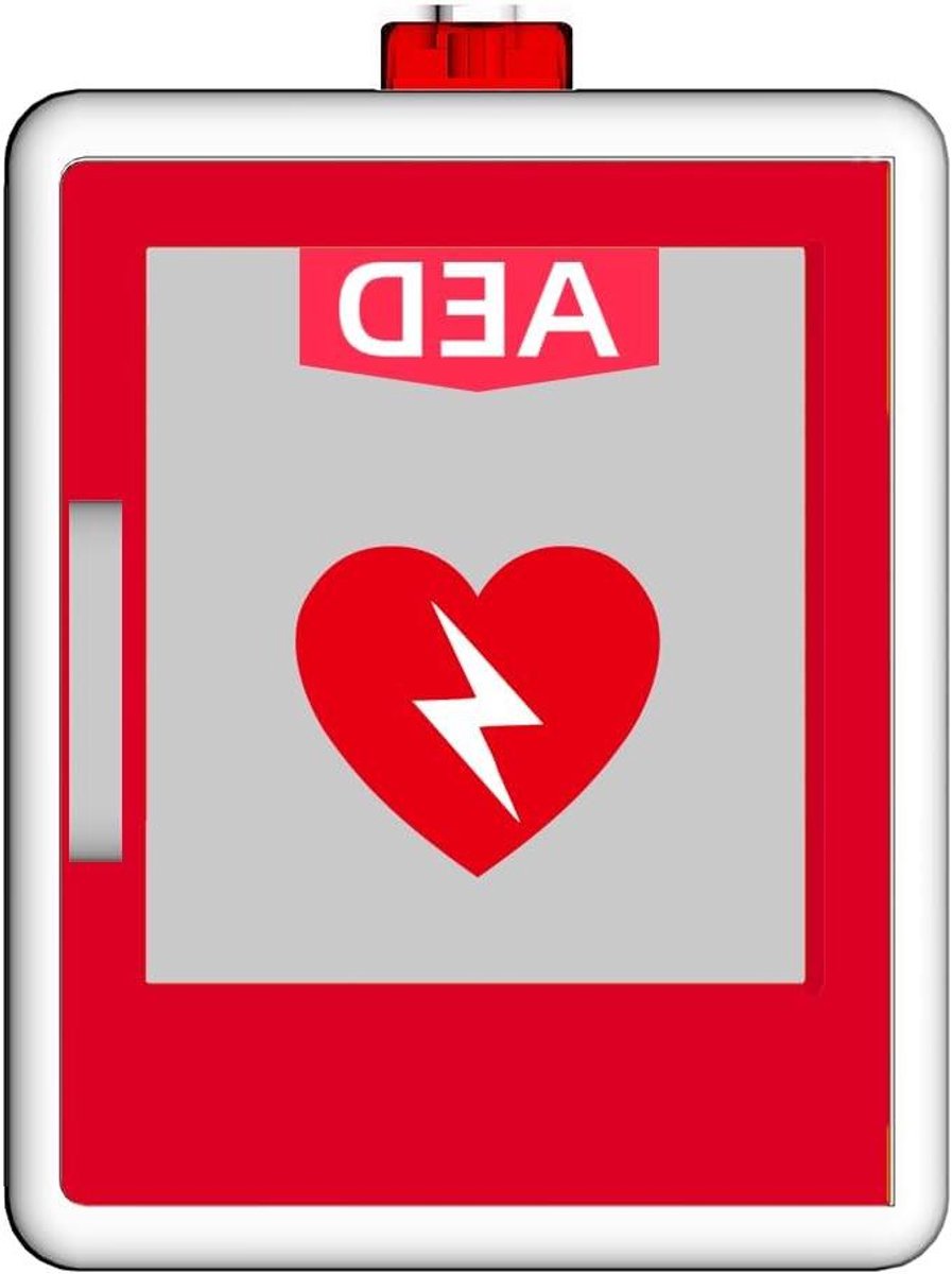 AED opbergkast - Hartkast EHBO - Veilige opslag - Met alarmsysteem - 46x36x16.5 cm - Rood