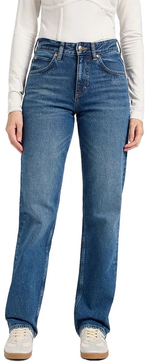 Lee Rider Classic Relaxed Fit Spijkerbroek 28 31 Vrouw Crystal Clear