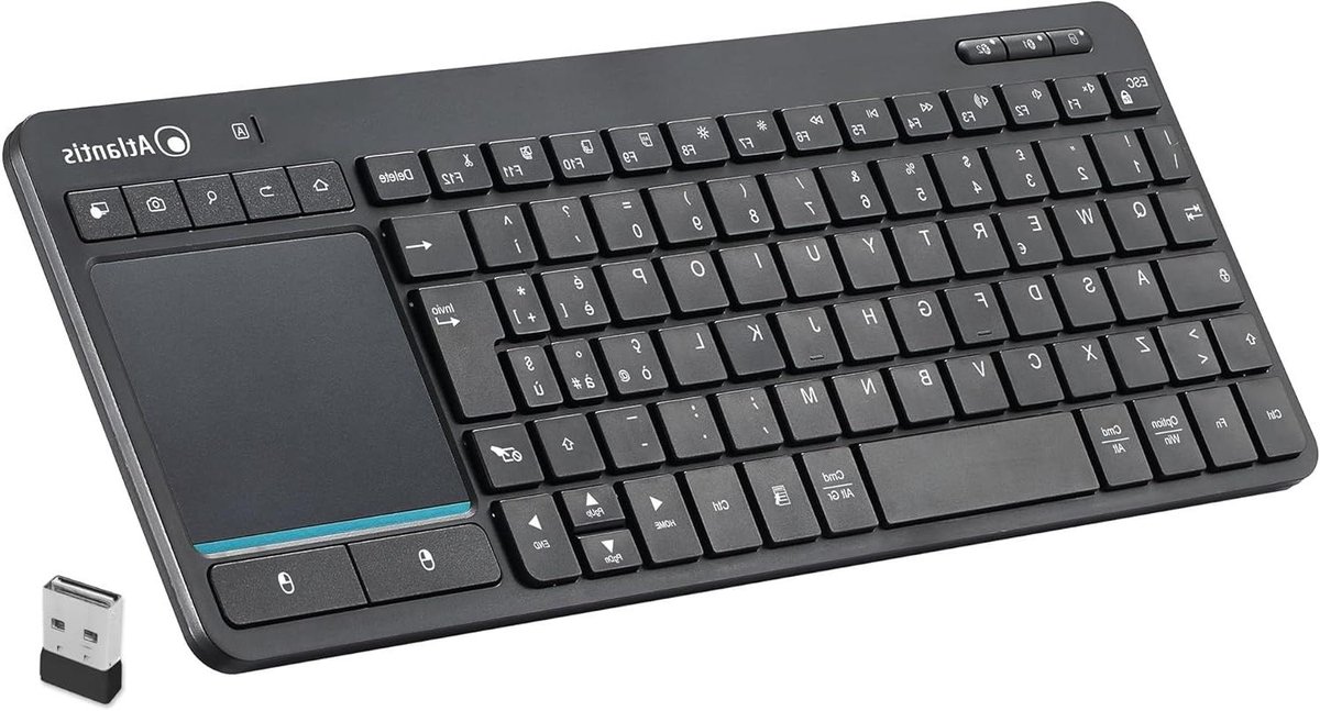Mini Keyboard - Draadloos Touchpad - Apparaat Bediening - Dubbele Verbinding - 32.5 cm - Zwart