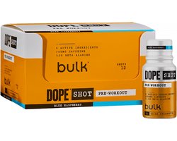 Bulk Dope Pre-Workout Shots (12x60ml) Blue Raspberry - Pre-Workout - Pre-Workout Shots