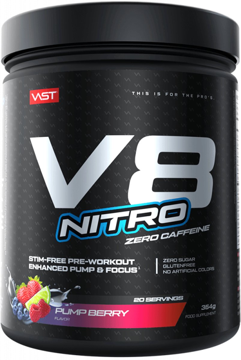 VAST V8 Nitro (20 serv) Pumpberry - Pre-Workout - NO Booster