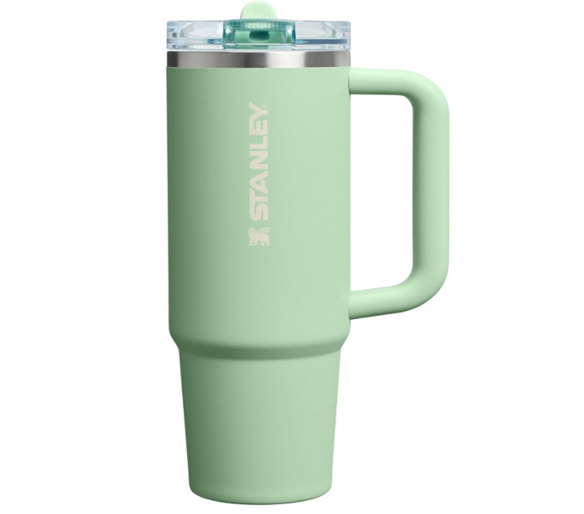 STANLEY Quencher ProTour Flip Straw Tumbler 0,89L (Pistachio) – Lekvrije Thermosbeker met Flip Straw & Handvat – Geïsoleerd RVS – BPA-vrij