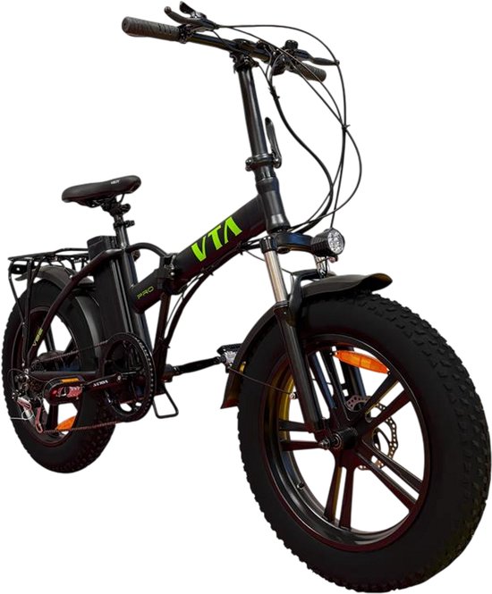 Elektrische fatbike Volta VB2 Pro 20 inch 250W 48V 13,5Ah Shimano 7 versnellingen schijfremmen zwart