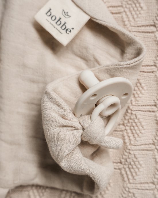Bobbé - Hydrofiel Knuffeldoekje Gans - Beige - 40 x 40 - Kraamcadeau - Babyknuffel van Bobbé — afbeelding 2