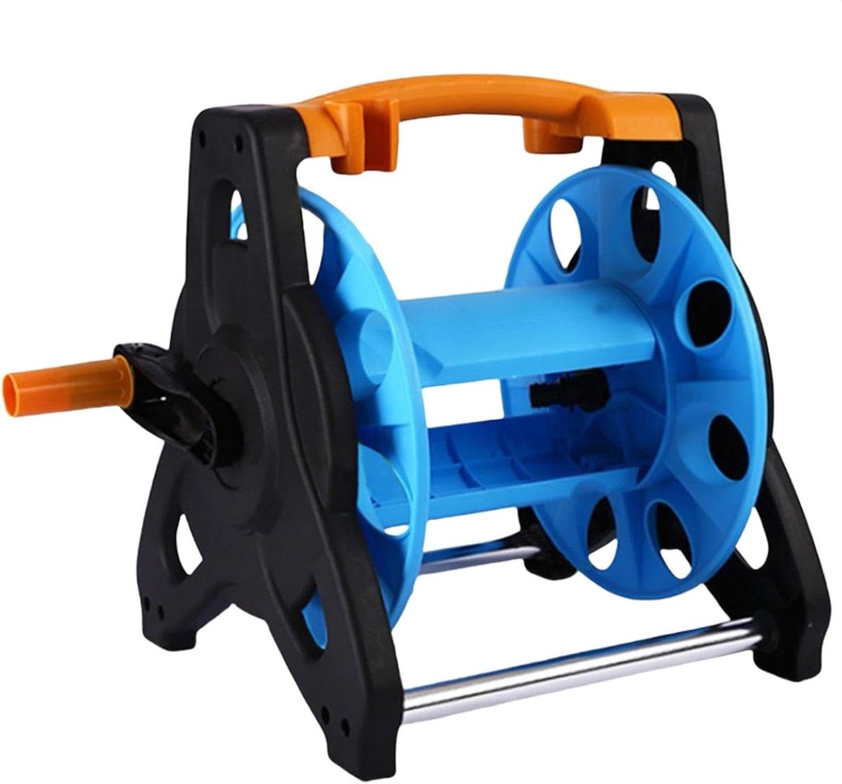 Slanghaspel - Slanghouder - Tuinonderhoud - Met wielen - 32 cm - Meerkleurig