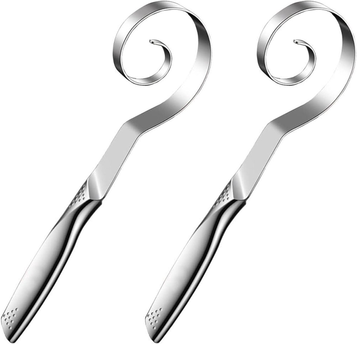 Deense Deegklopper - Keuken Garde - Bakken Brood - Naadloos Ontwerp - 2 Stuks - Zilver
