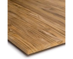 Teak Houten Plank - Tafelblad Werkblad - Meubelbouw Op Maat - Doorlopende Lamellen - 18 mm dik - Houtkleur