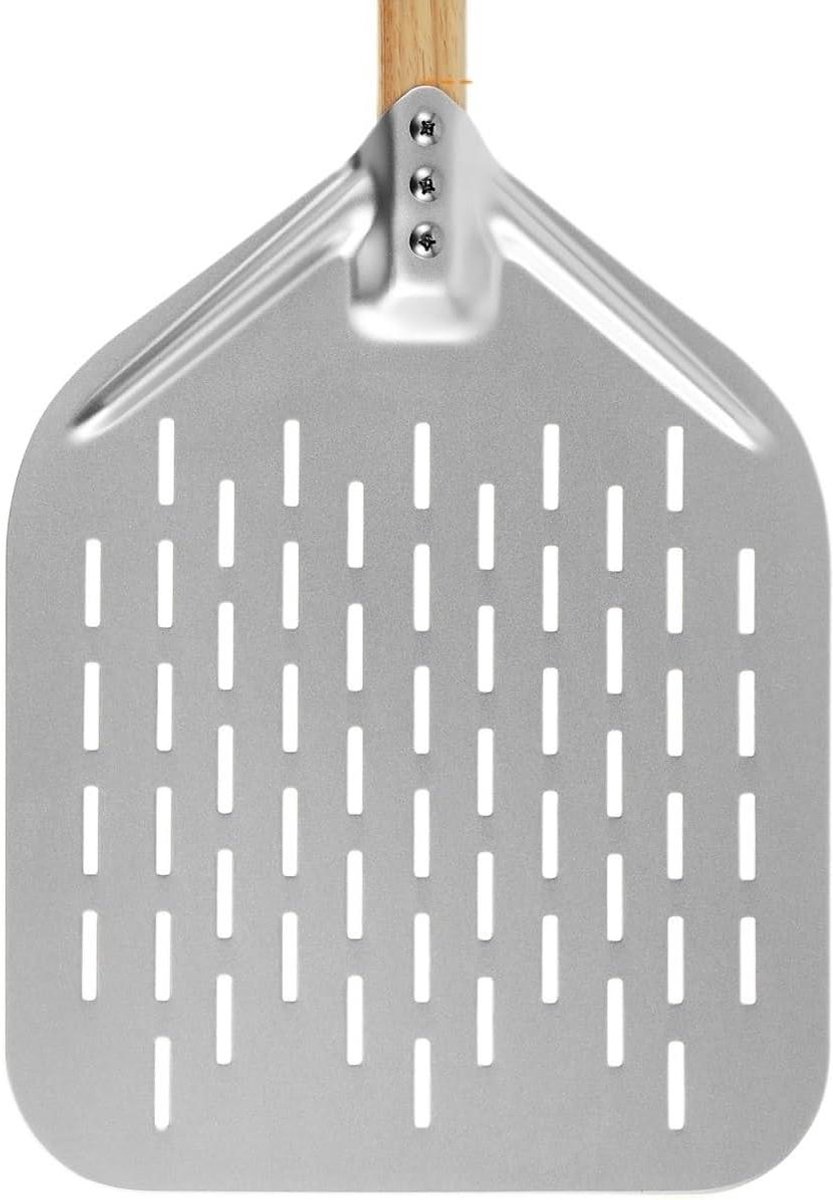 Pizza Schep - Pizzaplank Bakken - Oven Gebruik - Geperforeerd Ontwerp - 30cm - Zilver