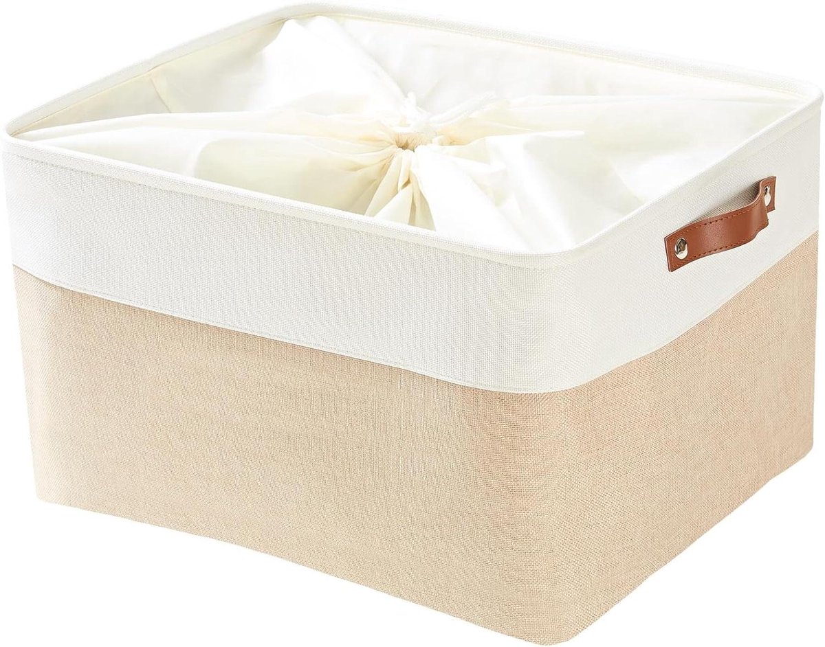 Opbergmand Canvas - Opbergbox Lade - Woning Organiseren - Verstevigd Frame - 50 Liter - Grijs