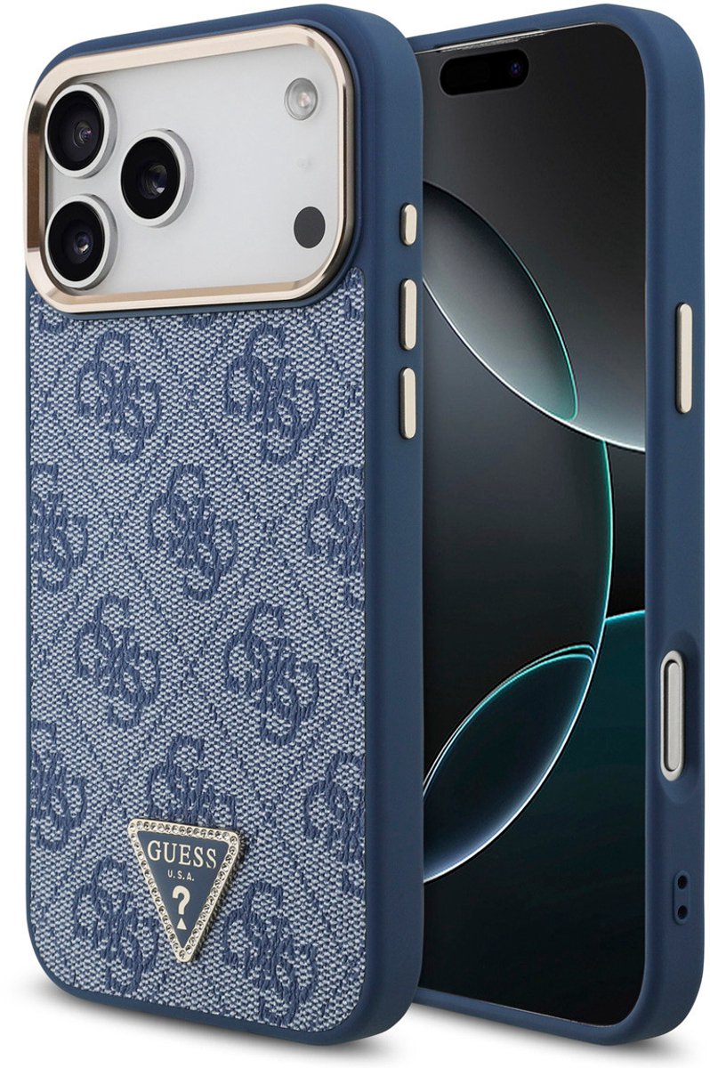 Guess telefoonhoesje voor iPhone 17 Pro Max - MagSafe - Blauw