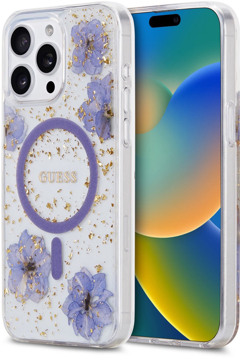 Guess telefoonhoesje voor iPhone 15 Pro Max - MagSafe - Purple