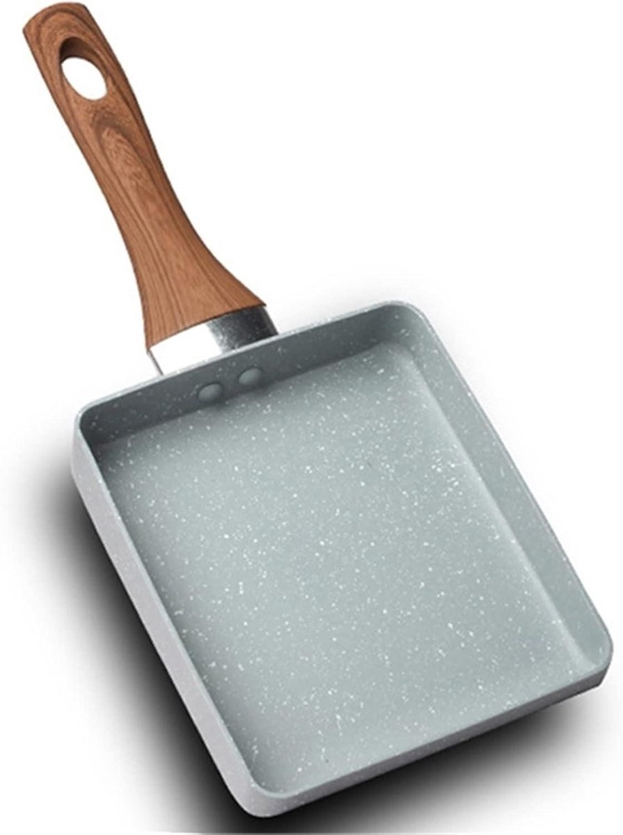 Omelet Pan - Koekenpan Ei - Koken voor één - Antiaanbaklaag - Klein formaat - Zwart