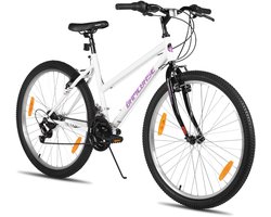 HILAND Mountainbike 24 Inch - Meisjes & Dames MTB - 18 Versnellingen - Stevig Staal - V-brakes