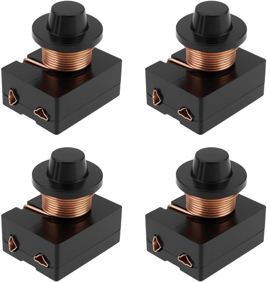 Koelkast Compressor Relais - Startonderdeel - Koeling Herstellen - 4 Stuks - 1/2PK - Zwart