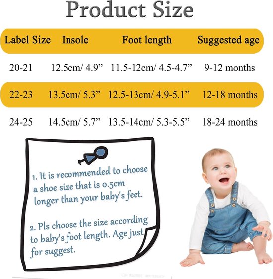 Babysokken Schoenen - Peuterschoentjes - Eerste Stapjes - Antislip Zool - 9-12 Maanden - Meerdere Kleuren — afbeelding 5