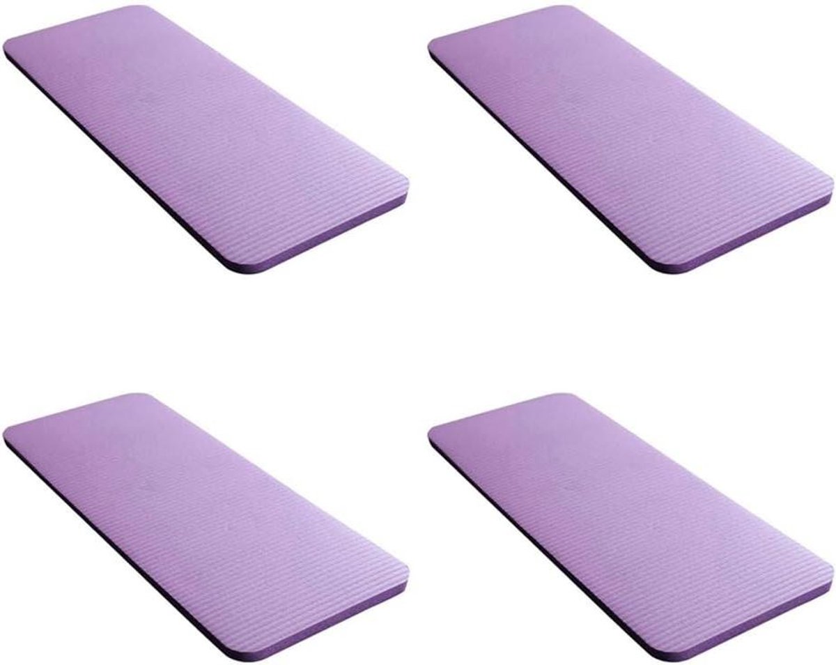 Yogamat Kniebeschermer - Oefenmat Fitness - Comfortabel Trainen - Hoge Dichte Schuim - 4 Stuks - Paars