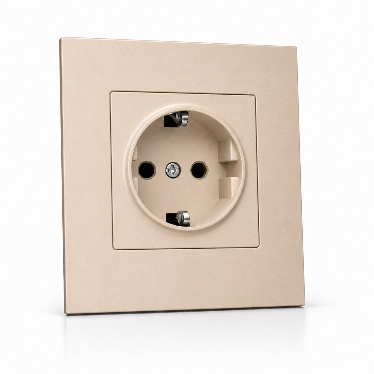 Stopcontact afdekplaat - Goud - 86x86 mm - Geborsteld aluminium