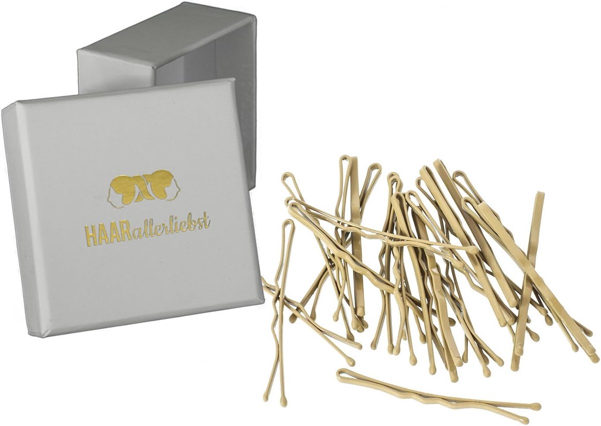 Haarklemmen - Bobby Pins - Haar Stylen - Speciale Laklaag - 24 Stuks - Beige