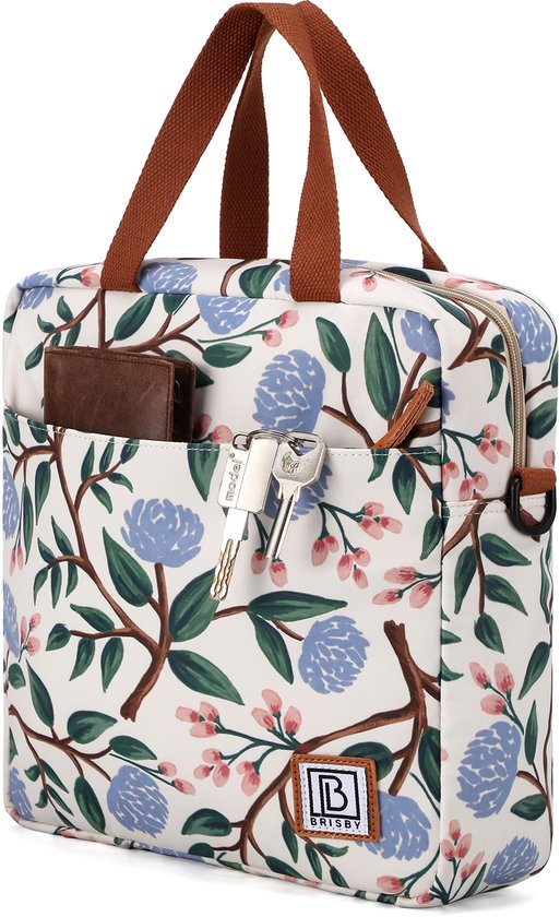 Brisby 4 Laags Geïsoleerde Koeltas - Lunchtas 7 liter - Bloemetjes Wit van Brisby — afbeelding 2